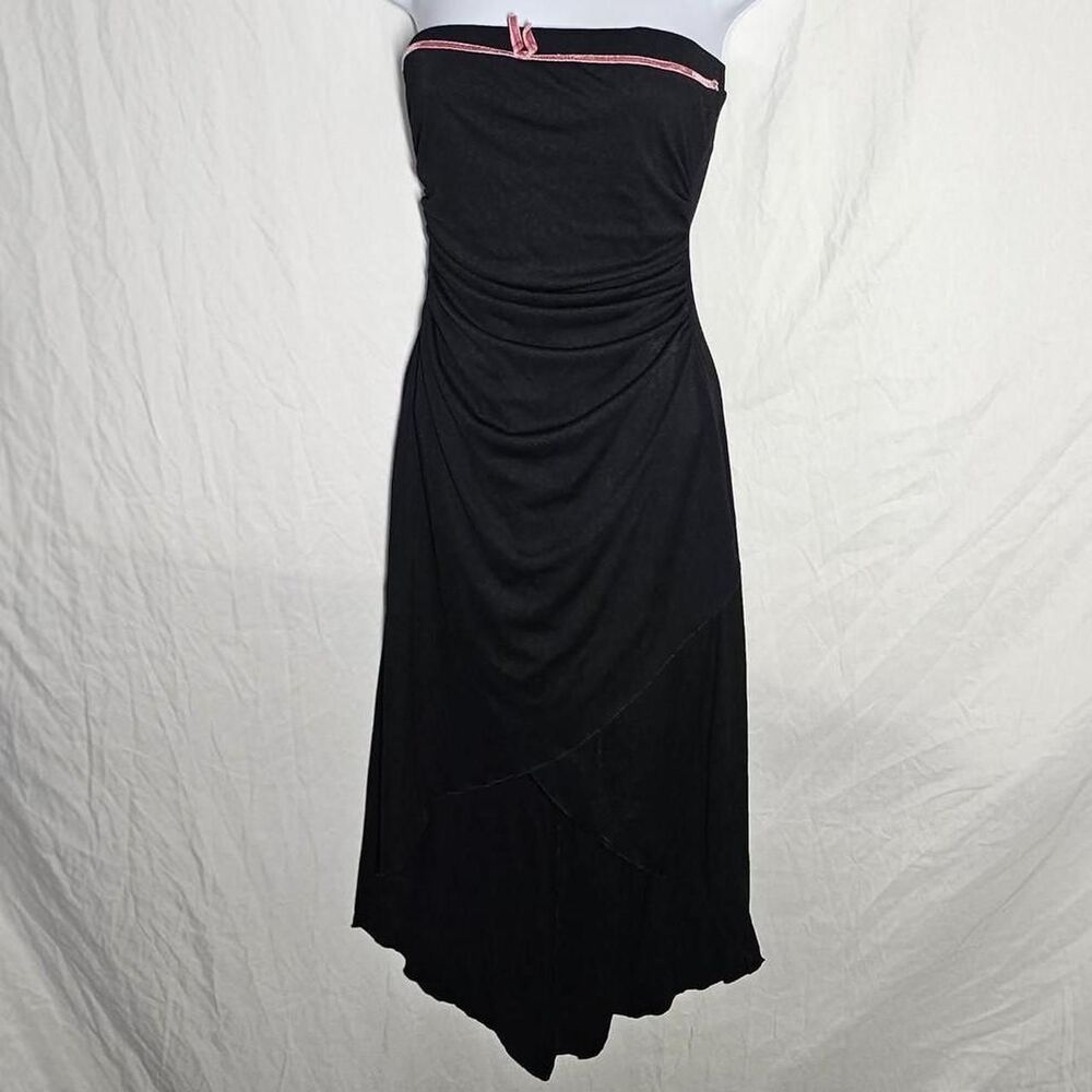 vintage y2k 2000s strapless a-line assymetrical dress
